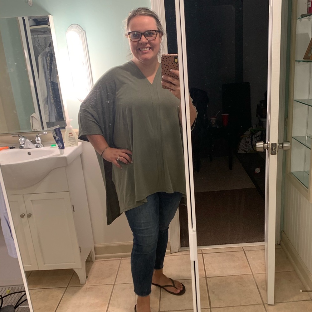 Boutique olive green poncho